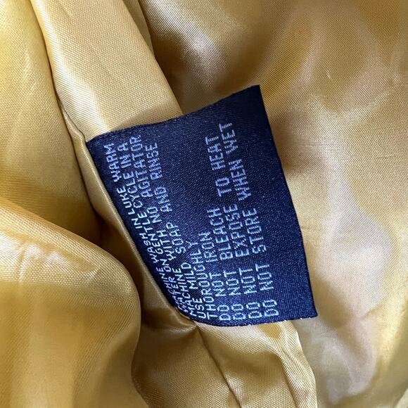 Koman Puffer Vest Mustard Yellow Full Zip Pocket Size Medium - Picture 10 of 13